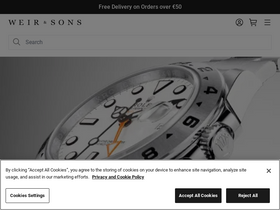 'weirandsons.ie' screenshot