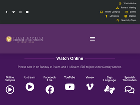 'fbcglenarden.org' screenshot