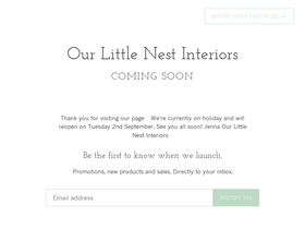 ourlittlenestinteriors.com homepage screenshot