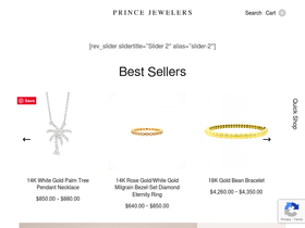 princejewelers.com homepage screenshot