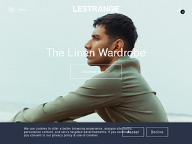 'lestrangelondon.com' screenshot