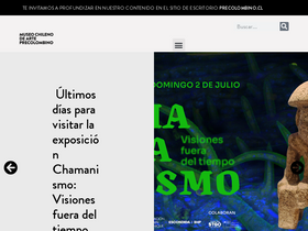 'precolombino.cl' screenshot