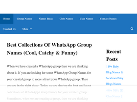 'whatsgroupnames.com' screenshot