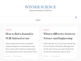 'winnerscience.com' screenshot