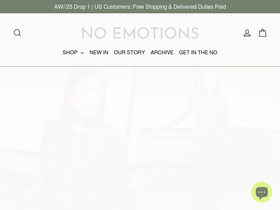 No Emotions website screenshot