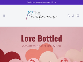 Theparfums homepage screenshot