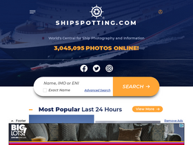 'shipspotting.com' screenshot