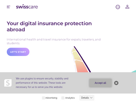 'swisscare.com' screenshot