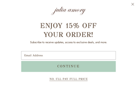 Julia Amory website screenshot