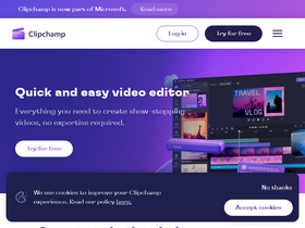 'clipchamp.com' screenshot