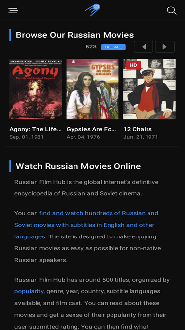 Russian discount streaming site