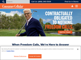 'consumercellular.com' screenshot