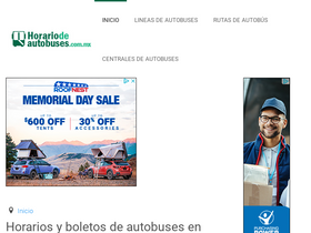'horariodeautobuses.com.mx' screenshot