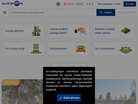 'e-auksion.uz' screenshot
