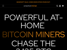 Oneshotminer homepage screenshot