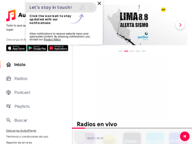 'audioplayer.pe' screenshot