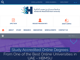 'hbmsu.ac.ae' screenshot