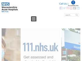 'worcsacute.nhs.uk' screenshot