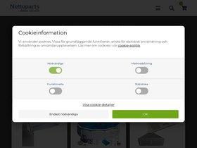 'nettoparts.se' screenshot