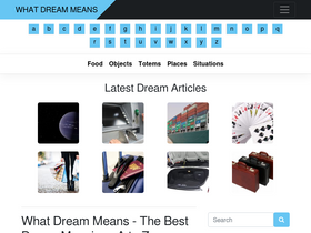 'whatdreammeans.com' screenshot