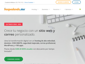 'hospedando.com.mx' screenshot