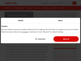 'vikingline.com' screenshot