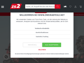 'zweiradteile.net' screenshot