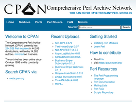 'cpan.org' screenshot