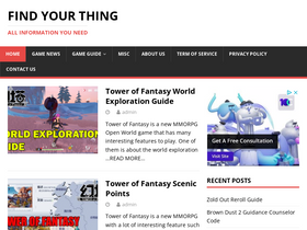 'findurthing.com' screenshot