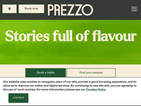 'prezzorestaurants.co.uk' screenshot