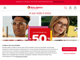 'maisoptica.pt' screenshot