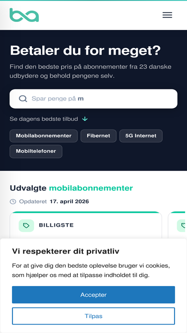 billigsteabonnement.dk