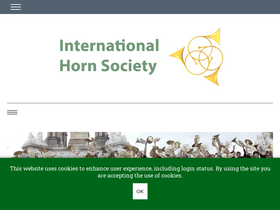 'hornsociety.org' screenshot