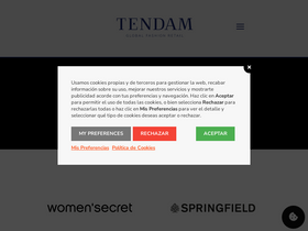'tendam.es' screenshot