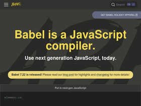 'babeljs.io' screenshot