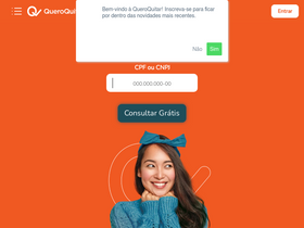 'queroquitar.com.br' screenshot