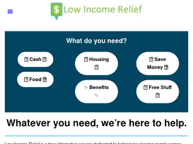 'lowincomerelief.com' screenshot