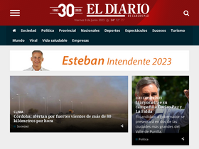 'eldiariodecarlospaz.com.ar' screenshot