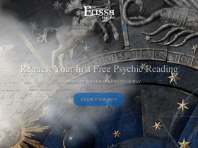 'elissa-psychic.com' screenshot