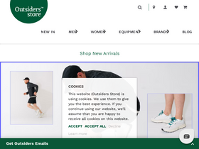 'outsidersstore.com' screenshot