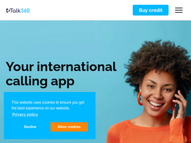 'talk360.com' screenshot