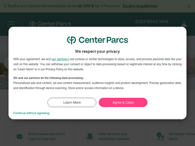 'centerparcs.de' screenshot