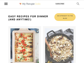 'mytherapistcooks.com' screenshot