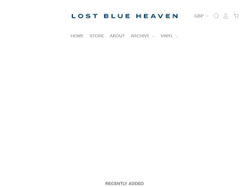 lostblueheaven.com homepage screenshot