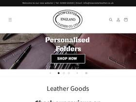 Towcester Leather Company homepage screenshot