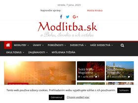 'modlitba.sk' screenshot