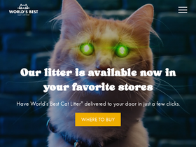 'worldsbestcatlitter.com' screenshot