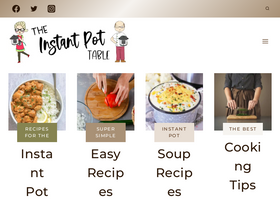 'theinstantpottable.com' screenshot