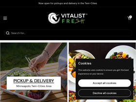 vitalistfresh.com homepage screenshot