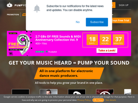 'pumpyoursound.com' screenshot